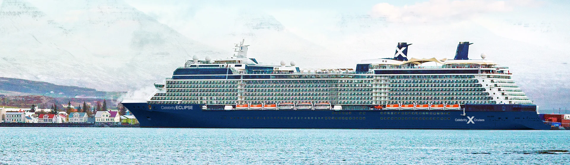 Celebrity Eclipse docked in Reykjavik, Iceland