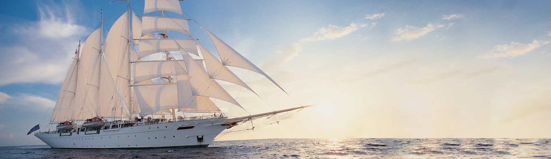 Star Clippers - ship at sea at full mast