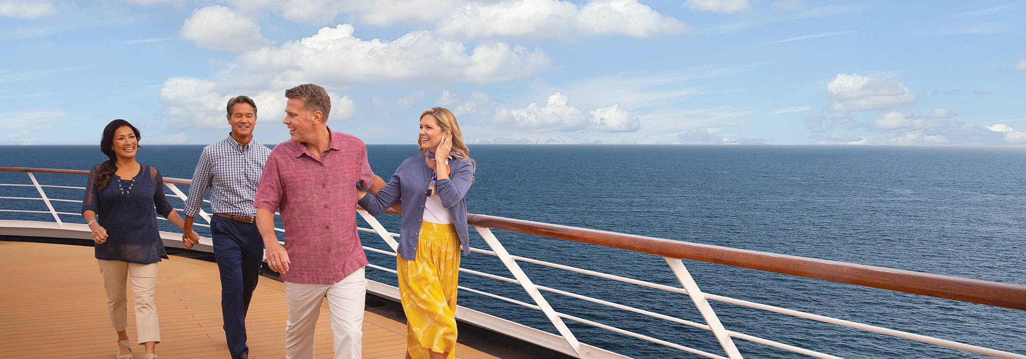 Holland America guests on deck