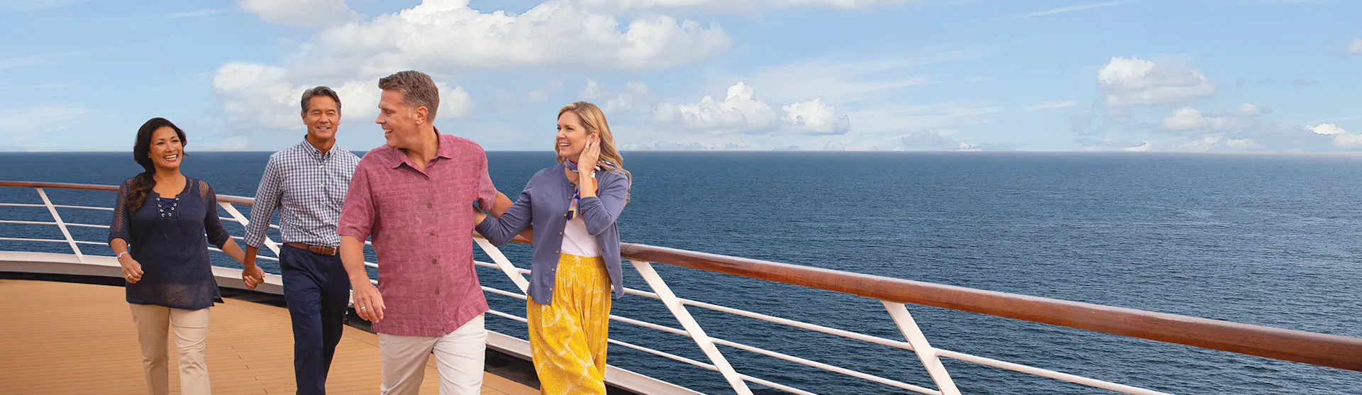 Holland America guests on deck