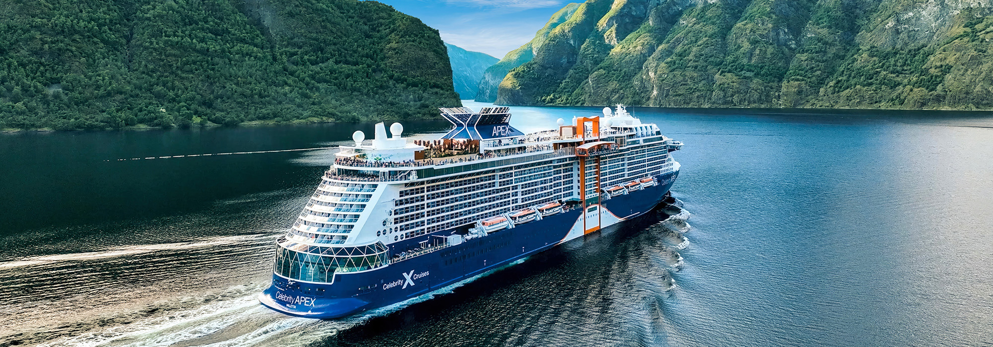 Celebrity Apex cruising the Norwegian Fjords