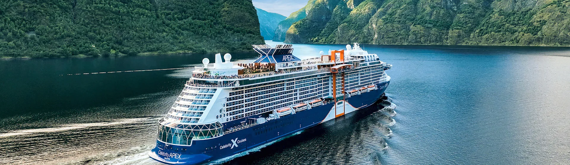 Celebrity Apex cruising the Norwegian Fjords