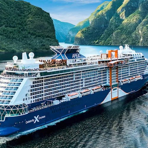 Celebrity Apex cruising the Norwegian Fjords