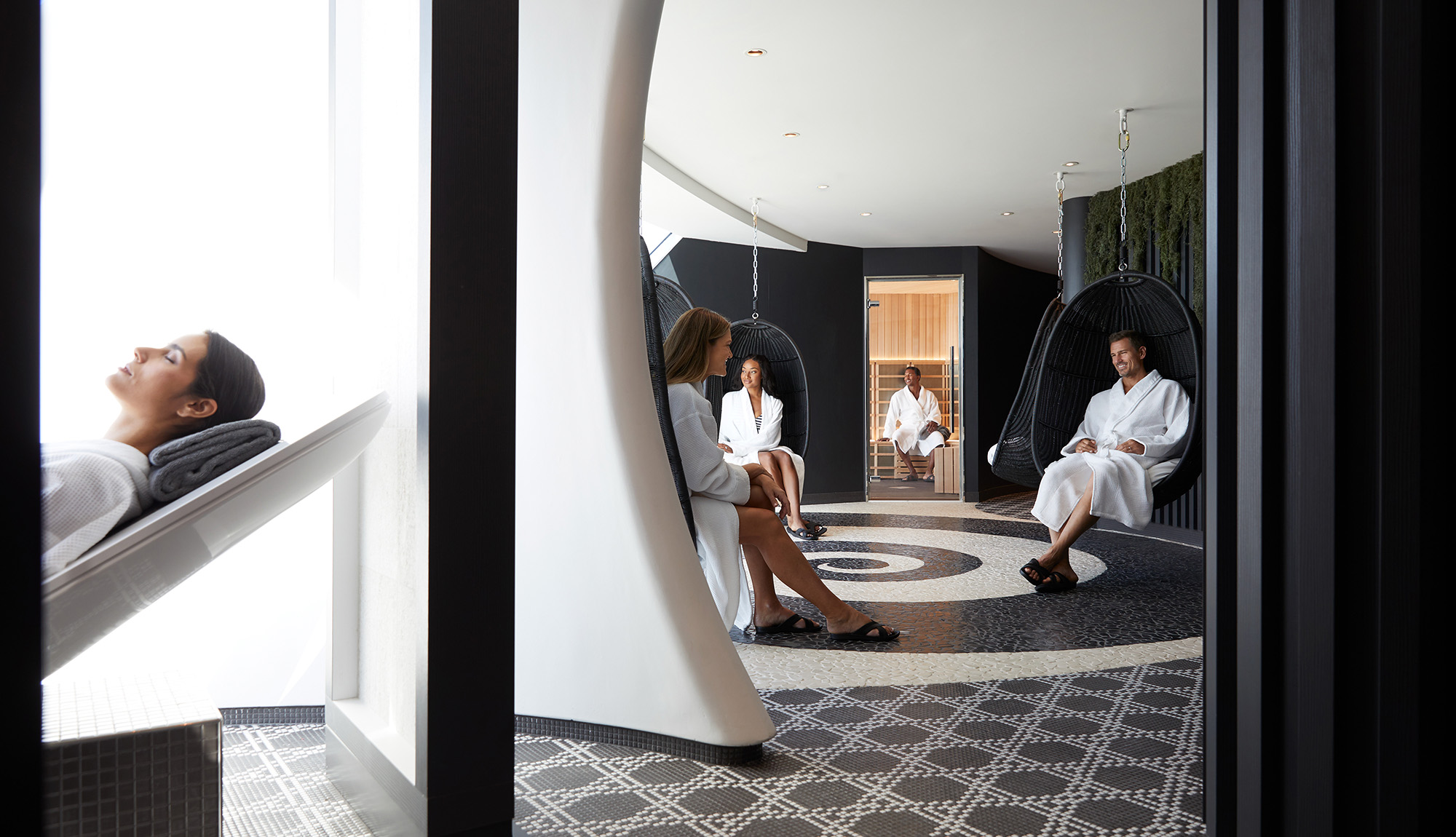 Celebrity Cruises - Guests enjoying the Float Room in the Spa on Celebrity Edge