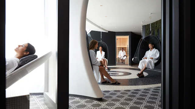 Celebrity Cruises - Guests enjoying the Float Room in the Spa on Celebrity Edge