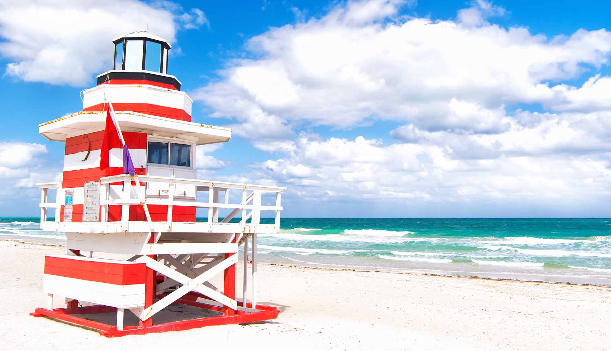 Lifeguard station on Miami Beach