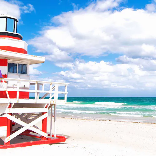 Lifeguard station on Miami Beach