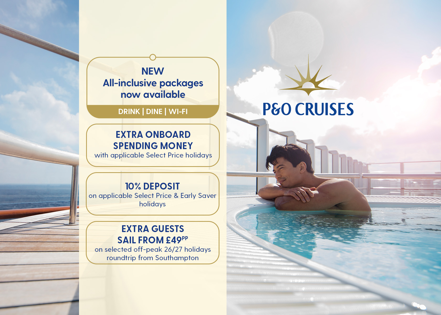P&O Cruises Booking Offers and All Inclusive packages