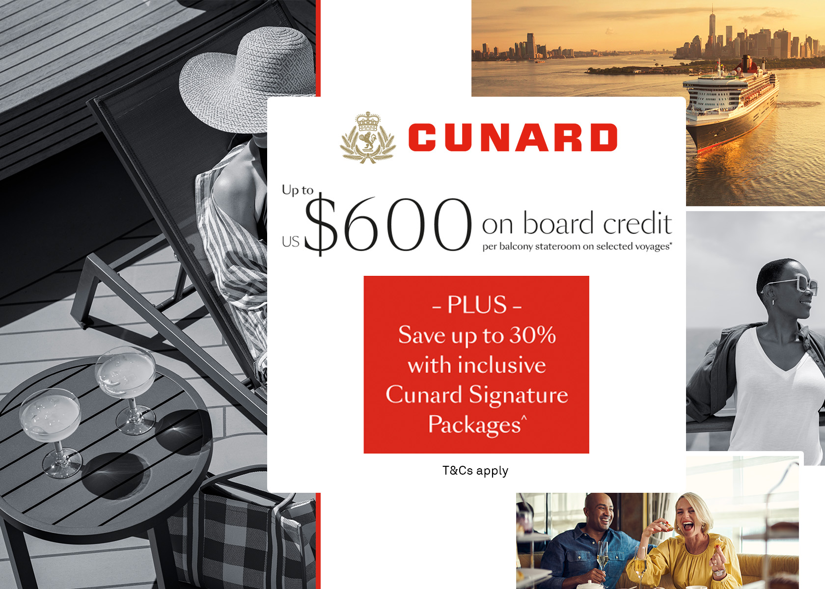 Cunard Cruise Booking Offers and savings