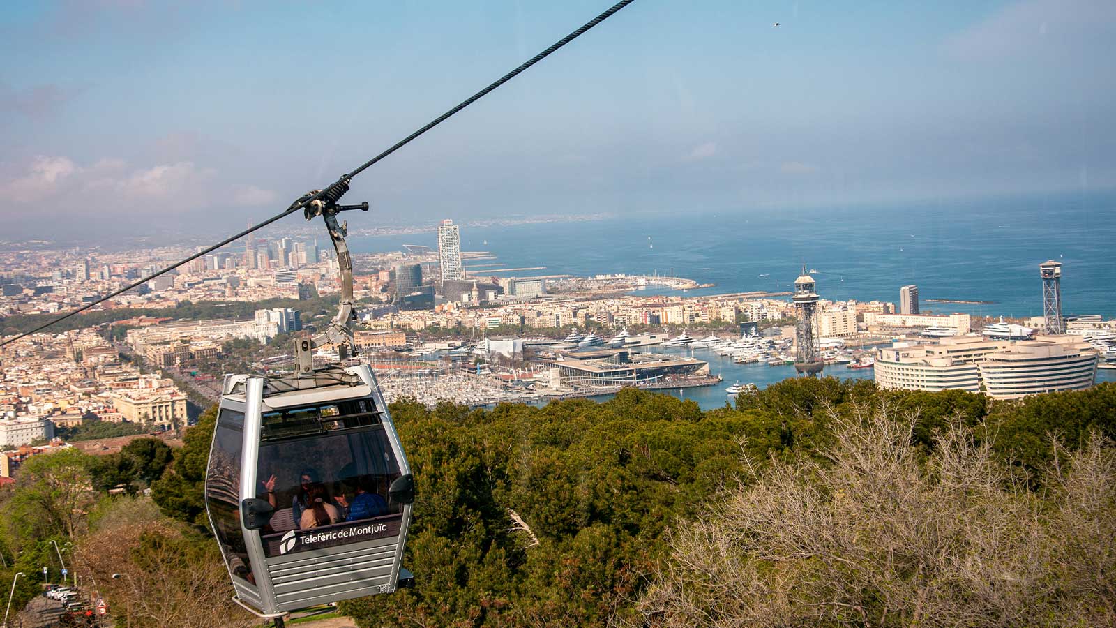Cable car on Montjuïc Barcelona