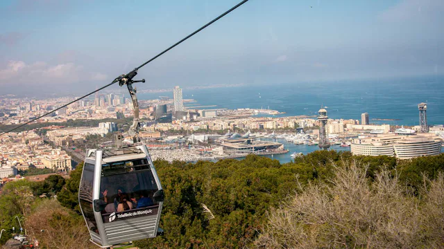 Cable car on Montjuïc Barcelona