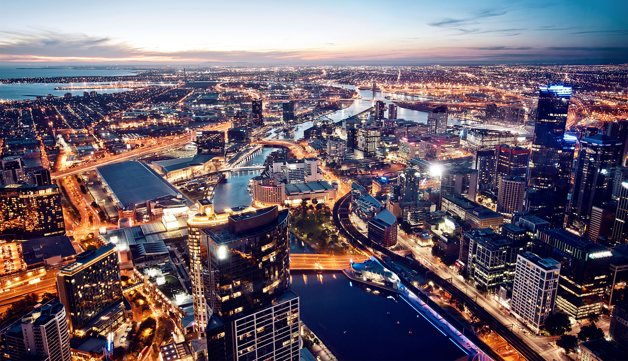 Melbourne at night 