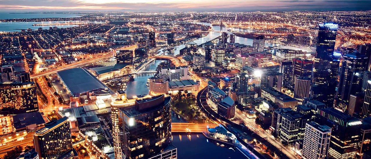 Melbourne at night