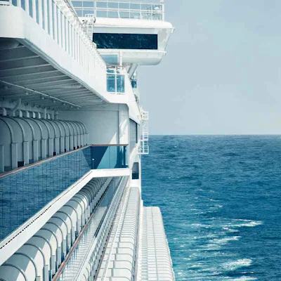 Diamond Princess at sea near Japan