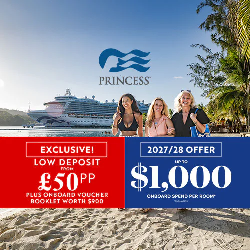Princess Cruises Low Deposit Sale