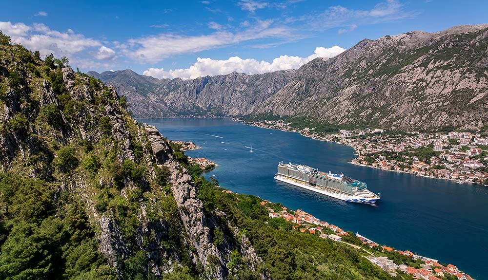 Princess Cruises in the Bay of Kotor, Montenegro