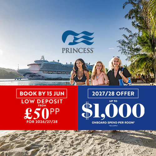 Princess Cruises Low Deposit offer