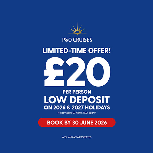 P&O Cruises Low Deposit