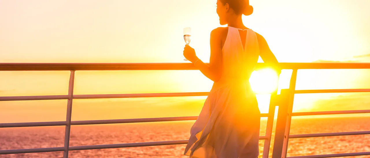 Lady on ship deck
