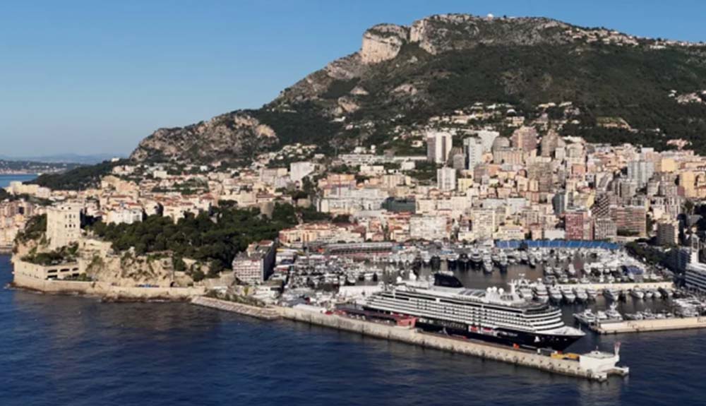 Explora Journeys ship docked in Monaco