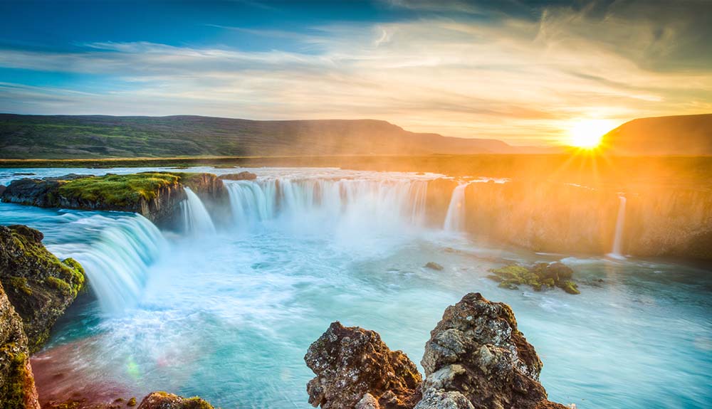 Godafoss waterfall in Iceland