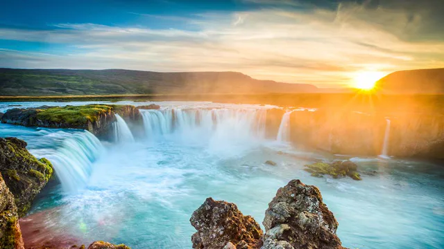 Godafoss waterfall in Iceland